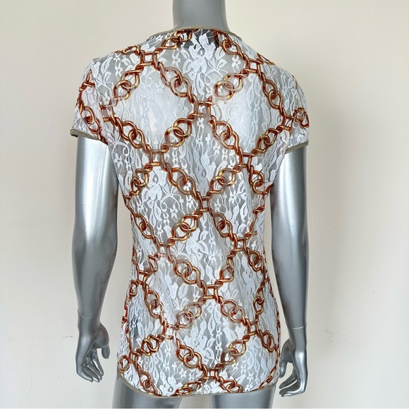 Philipp Plein women sheer  top size M Authentic Retail 750$ - Picture 3 of 9